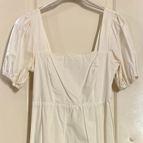 ASTR The Label White Puff-Sleeved Peasant Midi Dress - Picture 2 of 6